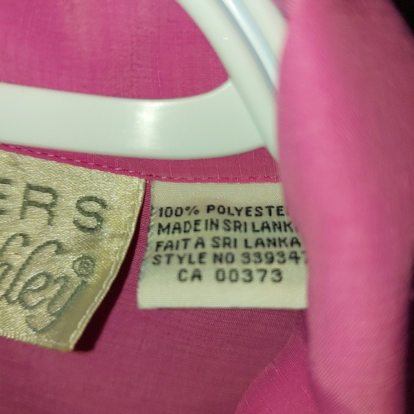 🐱 Peters and Ashley Pink Button Down Shirt Size 10 Nice Summer Blouse - Picture 3 of 5